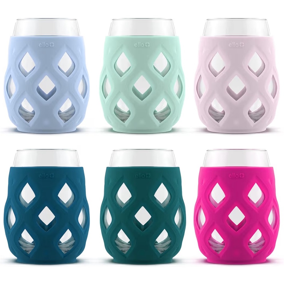 Colorful Silicone Sleeve Glass Set